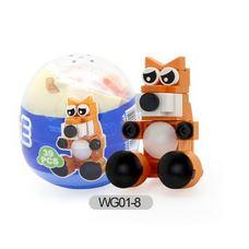 Конструктор Міні-тварини в капсулі Щеня Wange wg01-8 Ванге 38 елементів блоковий пластик для дітей