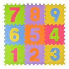 Килимок-пазл EVA1915 (24шт) цифри, 9дет, в плівці 30*30см