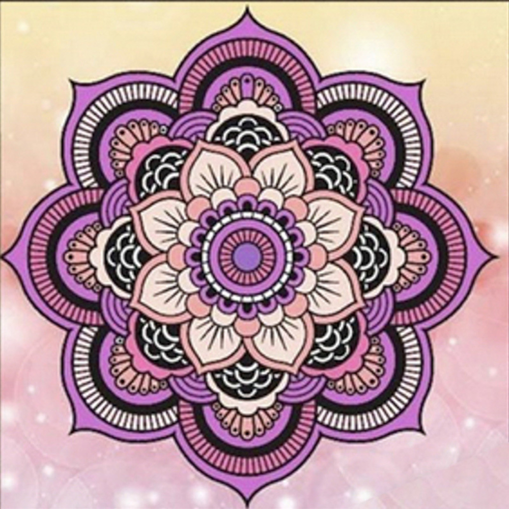 Фото, Видеообзоры алмазна мозаїка strateg преміум  векторна мандала розміром 30х30 см  (me13834)