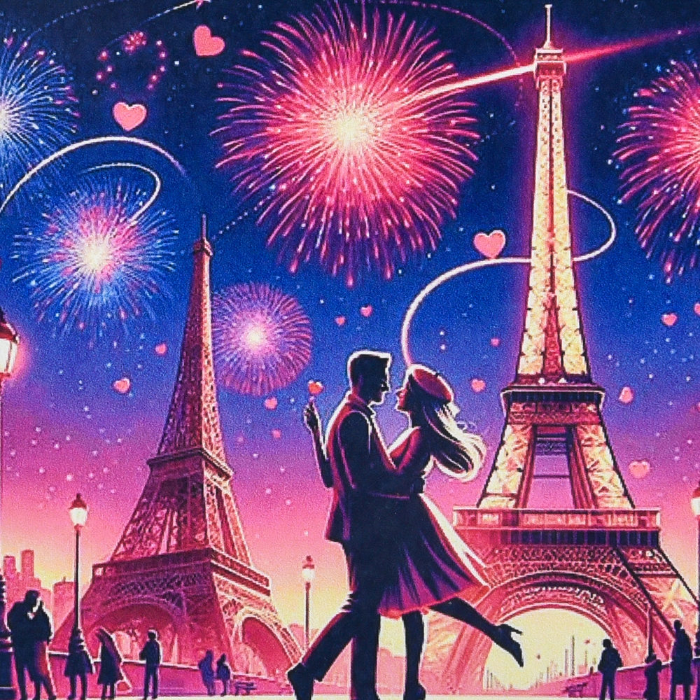 Фото, Видеообзоры алмазна мозаїка strateg преміум нічна магія парижу розміром 30х30 см (hee16348)