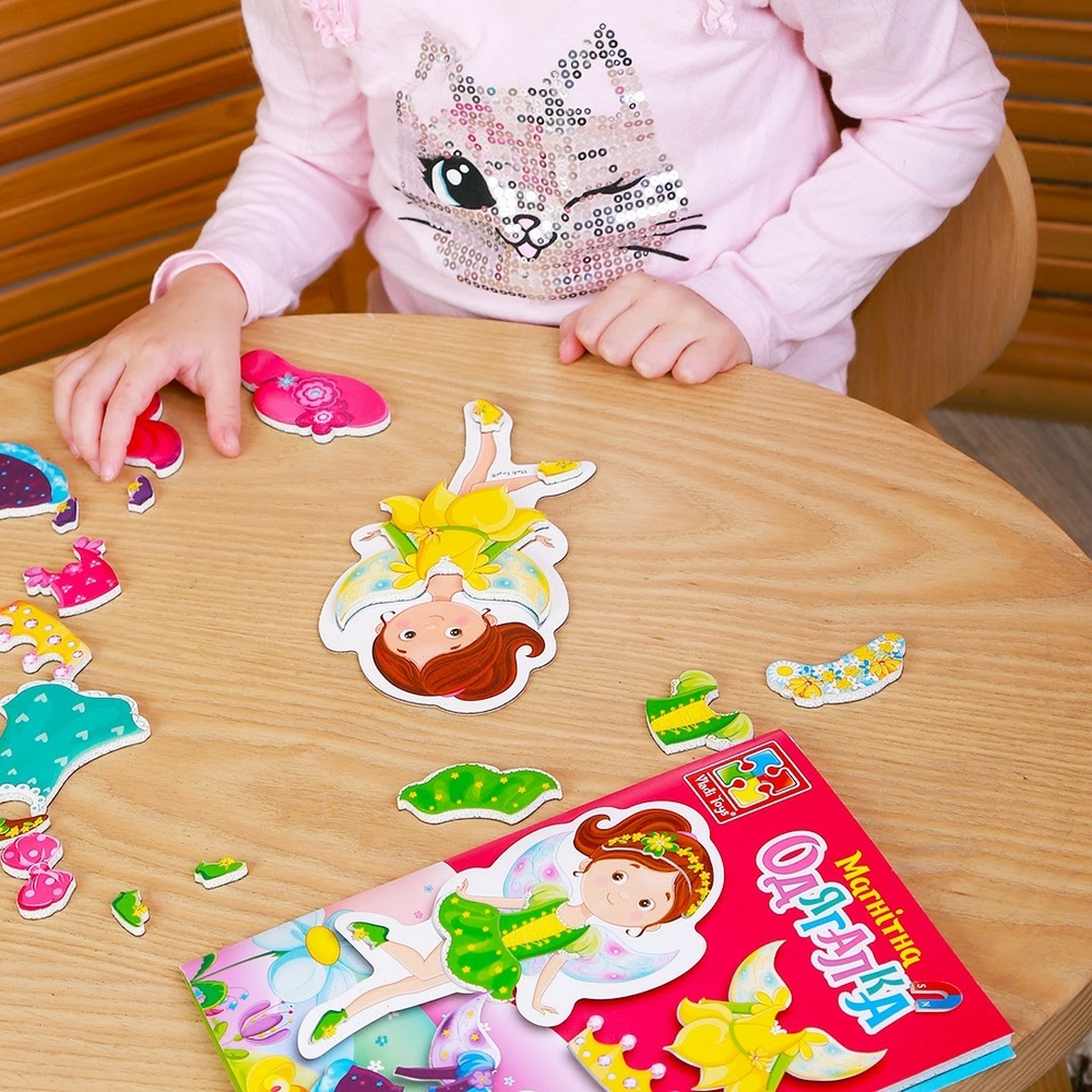 Фото, Відеоогляди гра магнітна одягалка «фея» в папці vladi toys vt3204-28