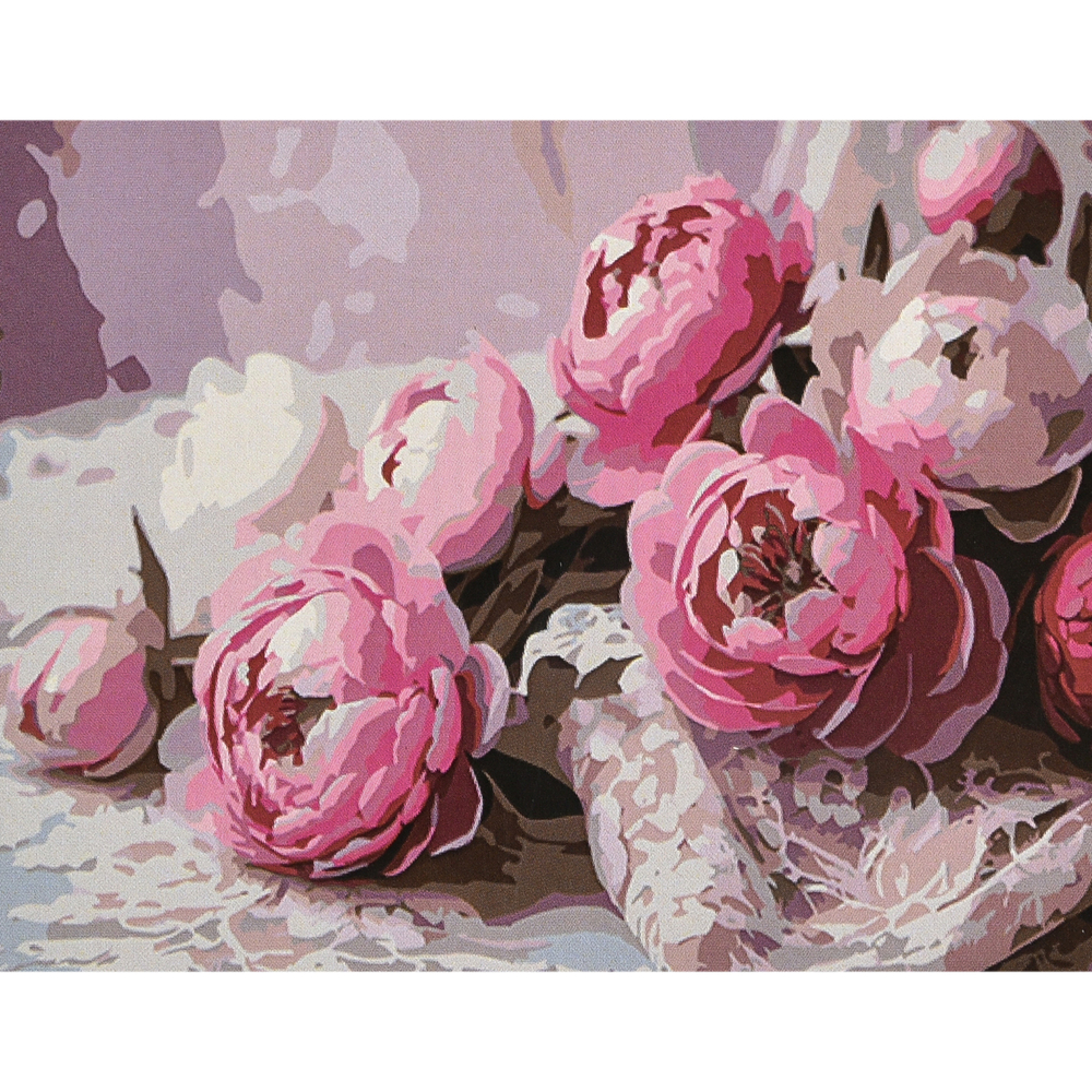 Фото, Видеообзоры картина за номерами strateg преміум квіткова феєрія з лаком та рівнем розміром 40х50 см (va-4649)