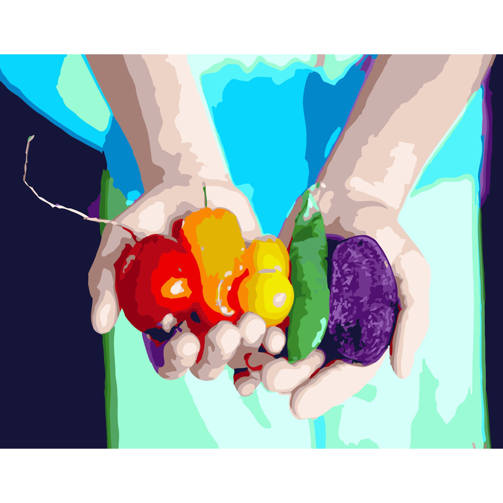 Фото, Видеообзоры картина за номерами strateg преміум свіжі овочі розміром 40х50 см (gs305)