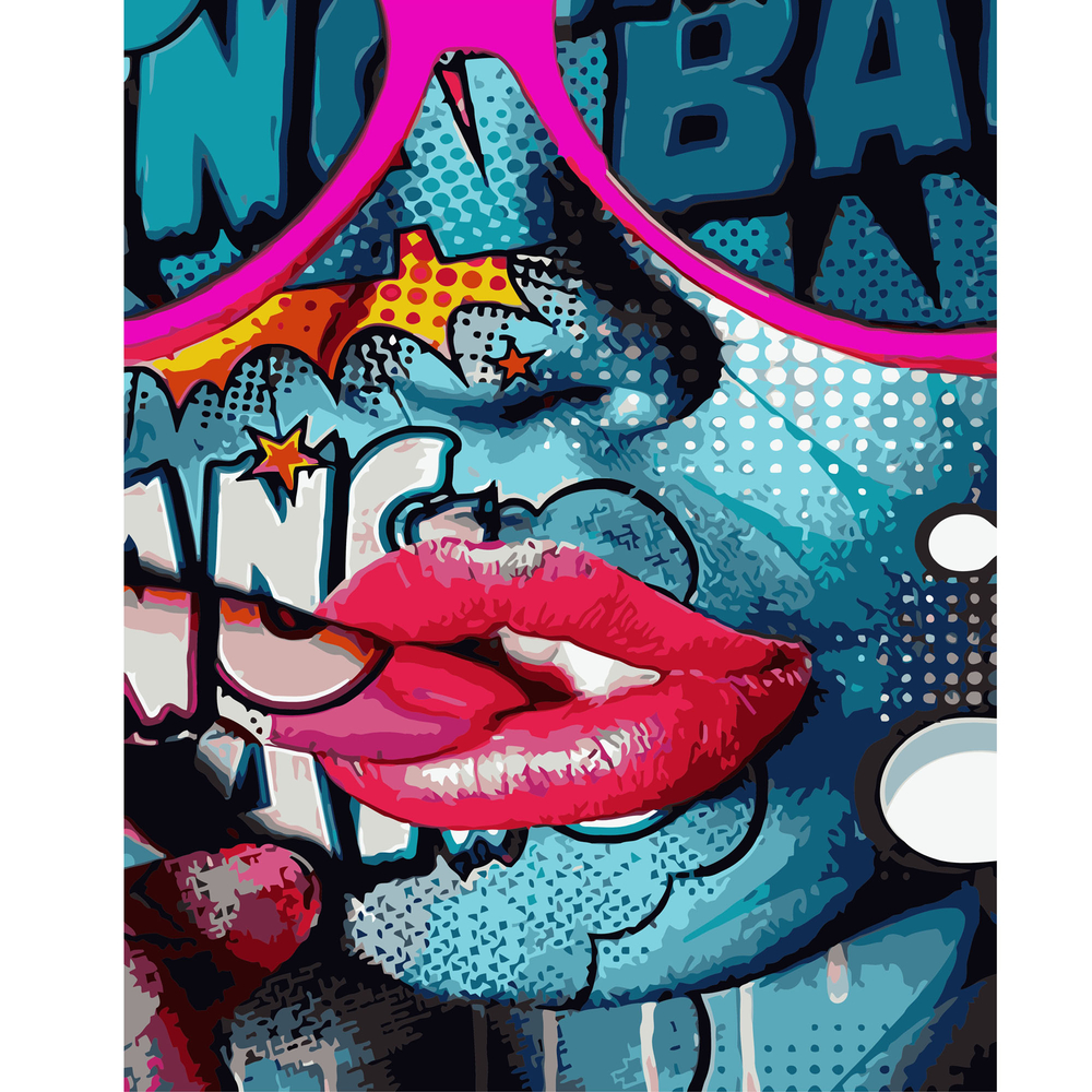 Фото, Видеообзоры картина за номерами strateg преміум поп-арт особа з лаком розміром 40х50 см va-1488