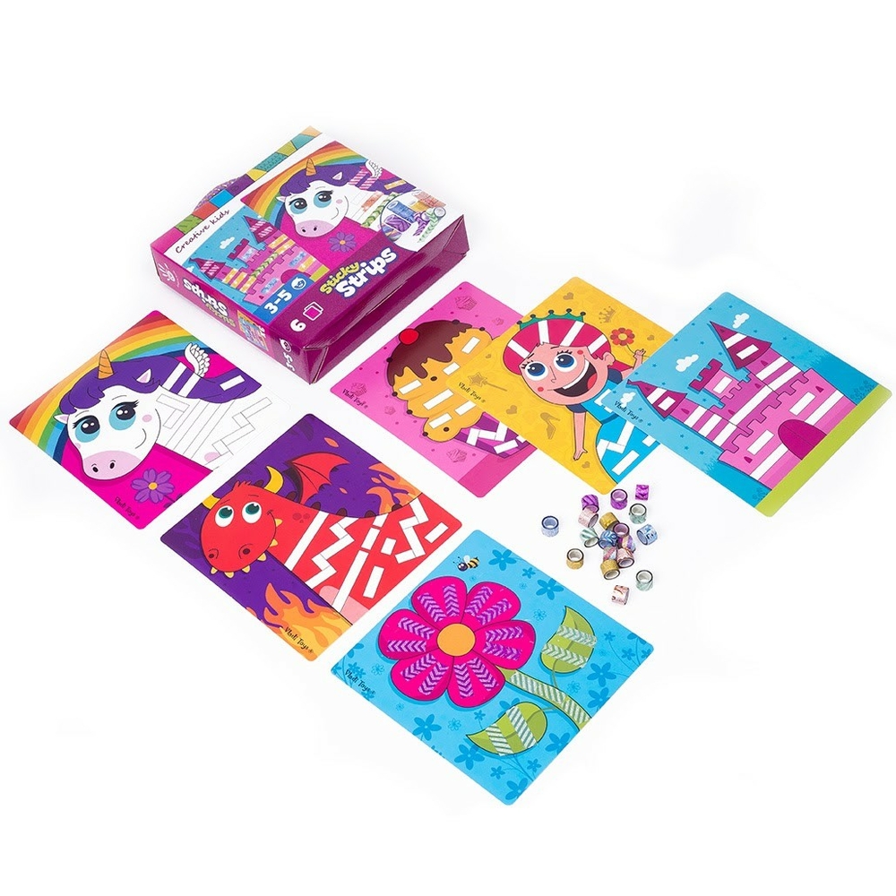 Фото, Відеоогляди набір для творчості з декоративним скотчем «sticky strips. єдиноріг» vladi toys vt4433-03