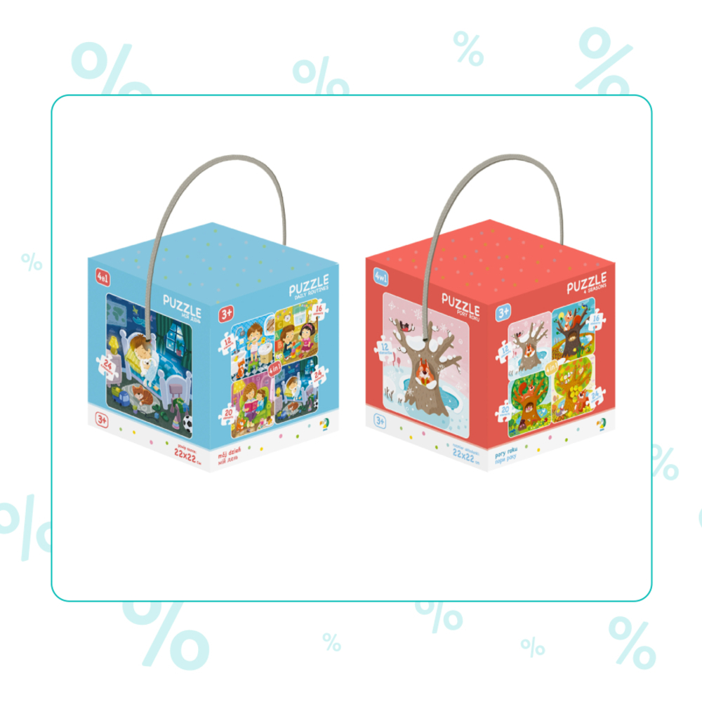 Фото, Відеоогляди набір пазлів dodo пори року та мій день