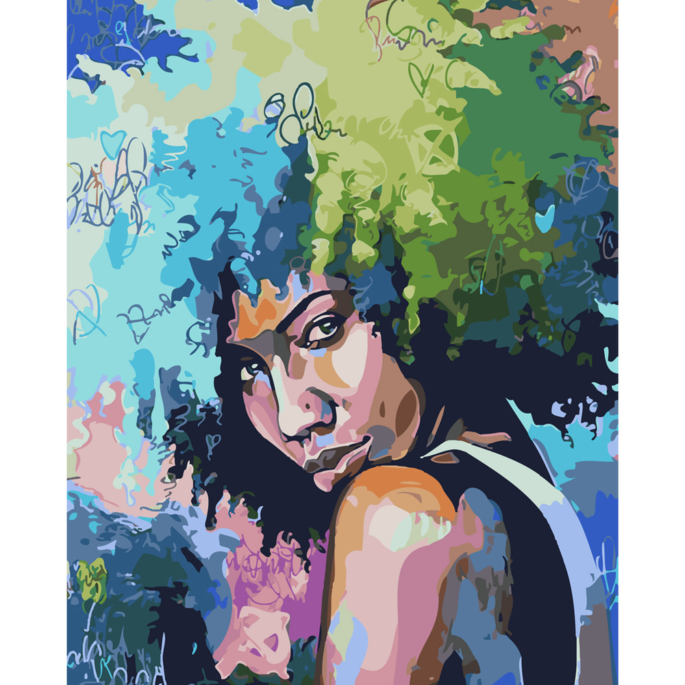 Фото, Видеообзоры картина за номерами strateg преміум поп-арт красуня з лаком розміром 40х50 см sy6089