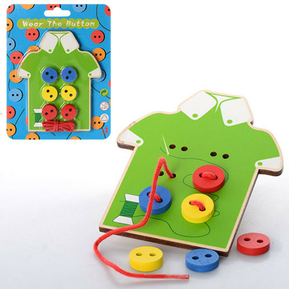 Деревяна гра MD 0905 Шнуровка