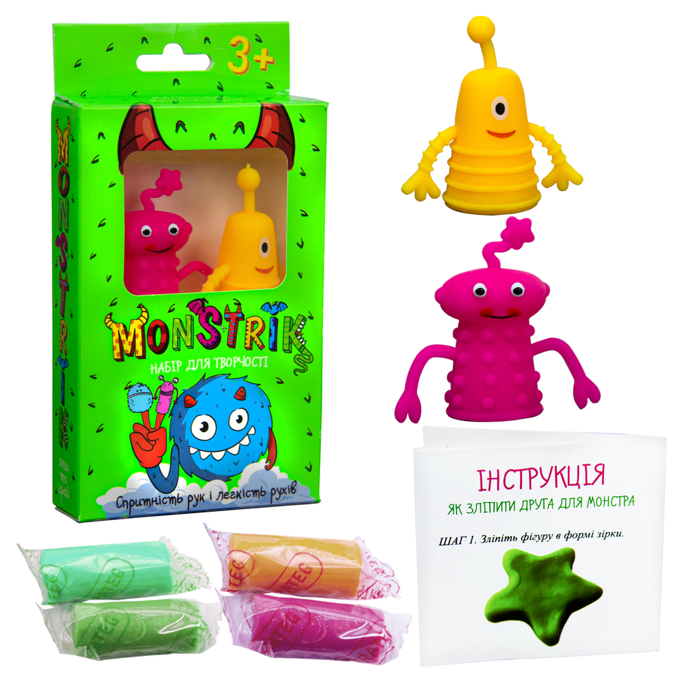 Фото, Відеоогляди набір для творчості strateg монстрик українською мовою (71823)