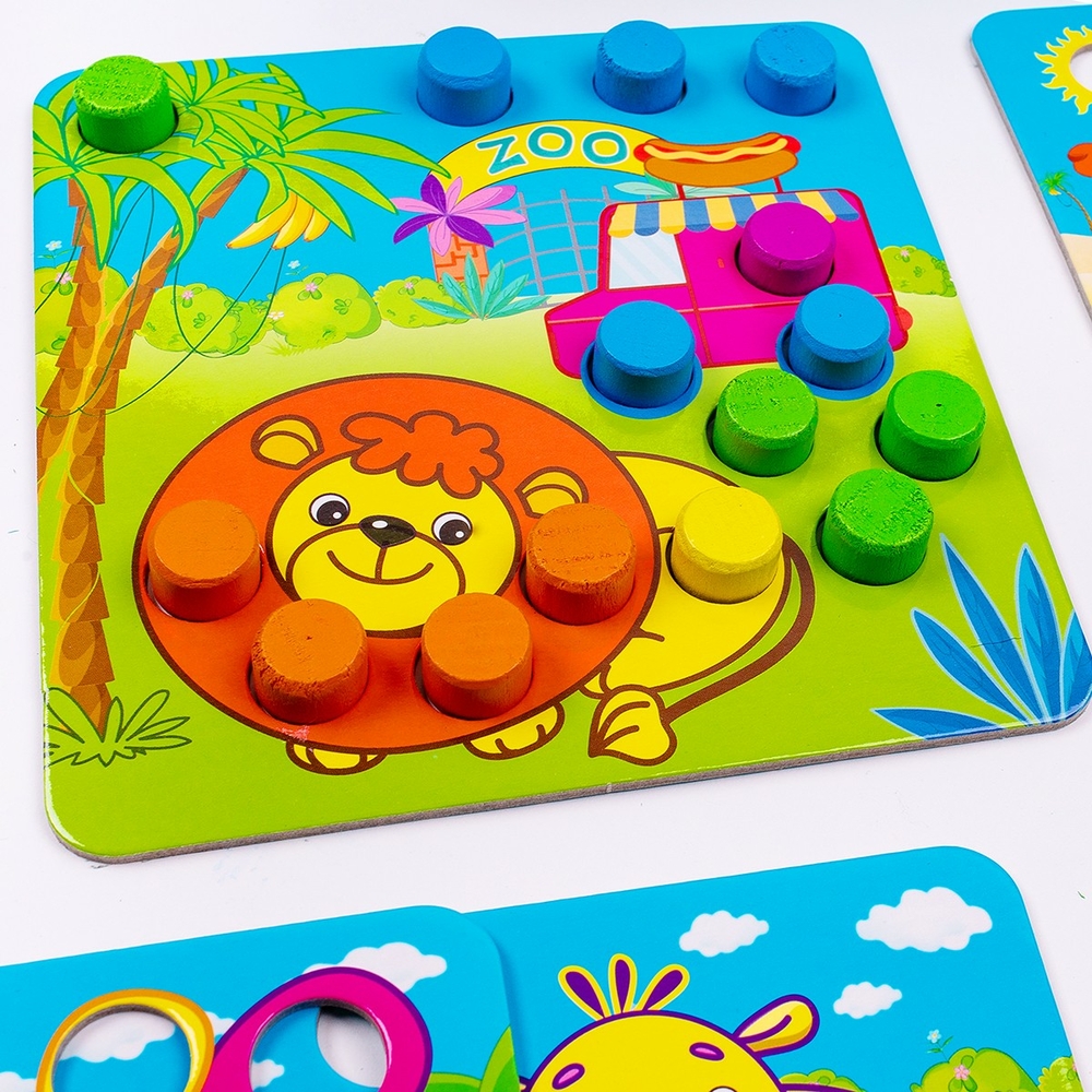 Фото, Видеообзоры дерев'яна мозаїка з мішечком. «зоопарк» rw4004