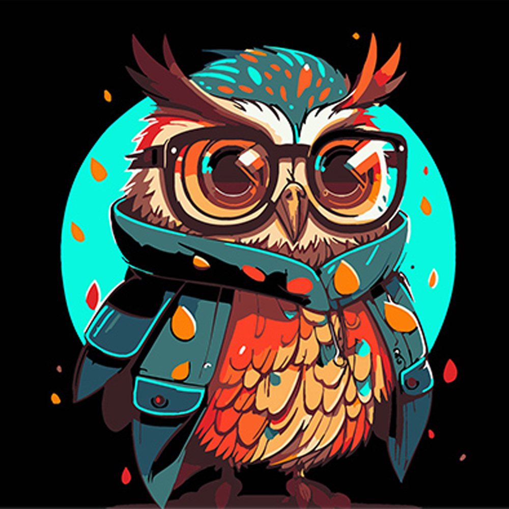 Фото, Відеоогляди картина за номерами strateg преміум яскравість пернатого мудреця на чорному фоні розміром 30х30 см (sh3030-5)