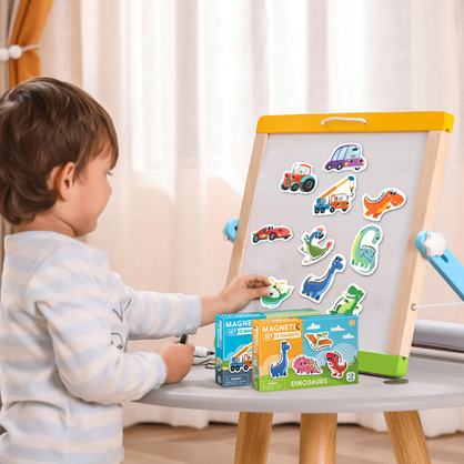 Фото, Видеообзоры набір магнітів dodo динозаврики та транспорт