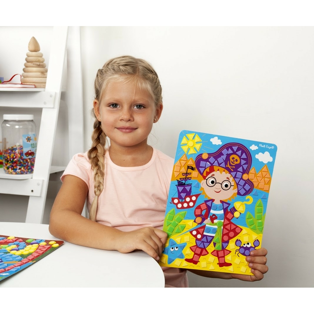 Фото, Відеоогляди набір для творчості м'яка мозаїка «пірат» vladi toys vt4511-04