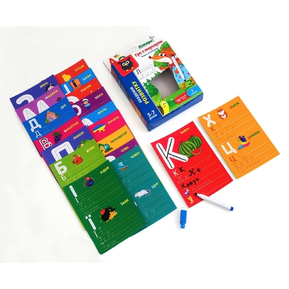 Фото, Видеообзоры гра з маркером «пиши та витирай. літери та слова» vt5010-13