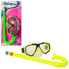 Набір для плавання 65082 (96шт) маска трубка в кульку 19-43-8см