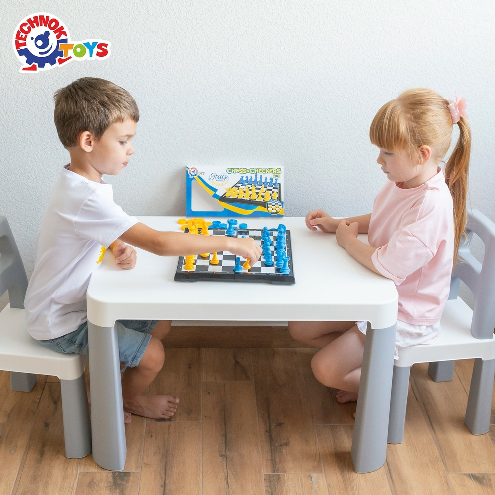 Фото, Видеообзоры іграшка "набір настільних ігор технок", шахи та шашки, арт.9055