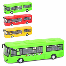 Автобус 7780 метал АВТОПРОМ (72шт) 3 кольори світл звук в коробці  22*9*8см