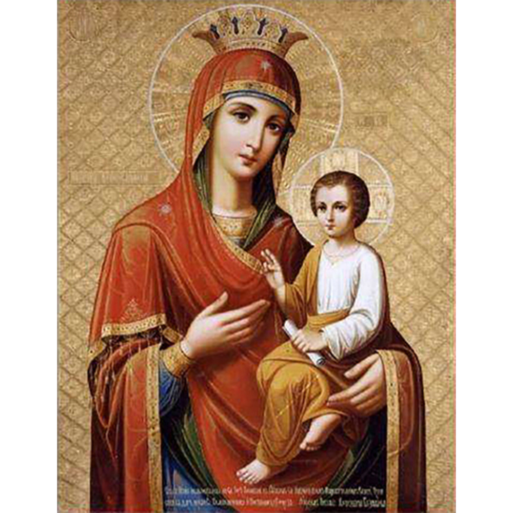 Фото, Відеоогляди алмазна мозаїка strateg преміум ікона скоропослужниця без підрамника розміром 40х50 см  (jsfh85872)