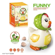 Муз. курочка М06А (48) 2 кольори, підсвічування, пісні англ, несе яйця, колесо віл ходу Муз. курочка М06А (48) 2 кольори, підсвічування, пісні англ, несе яйця, колесо віл ходу