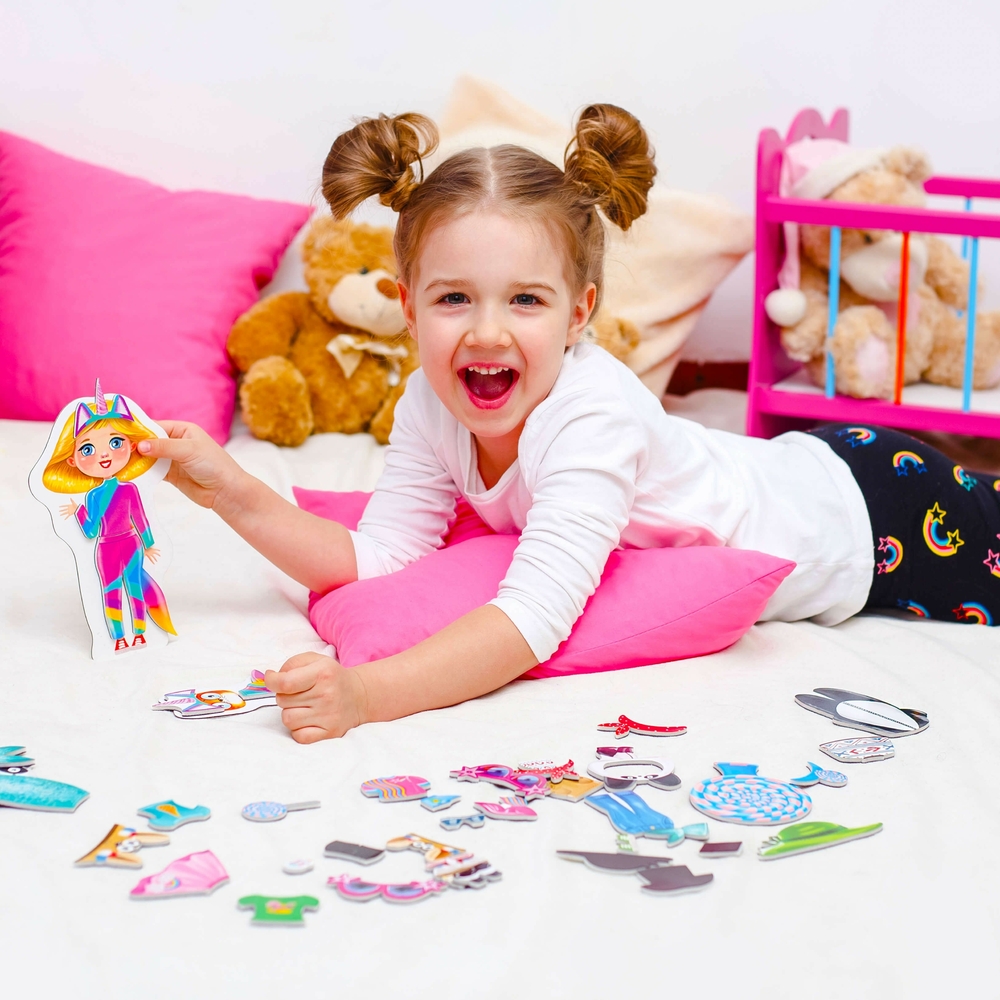 Фото, Відеоогляди гра магнітна одягалка «family look» vladi toys vt3702-21