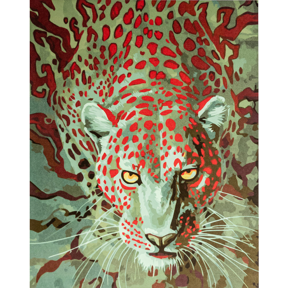 Фото, Відеоогляди картина за номерами strateg преміум червоне сіре з лаком розміром 40х50 см va-3367