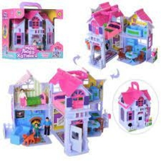 Будинок F611 (18шт) 20-24-16см, мебель, фигурки, собачка, в кор-ке, 27-26-18см