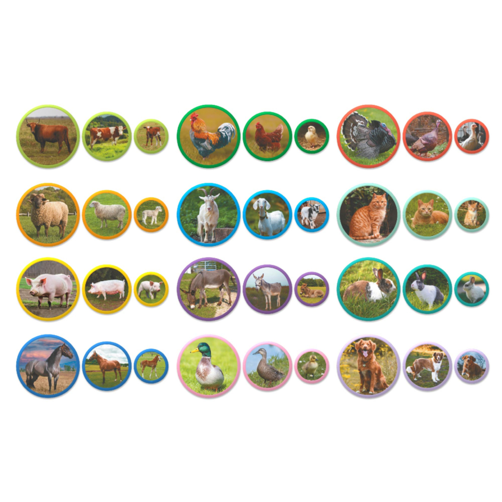 Фото, Відеоогляди набір магнітів dodo монтессорі родини тварин ферма