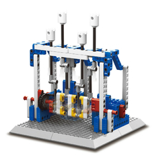 Конструктор электромеханический Паровой двигатель 4в1 296 деталей Wange 1404