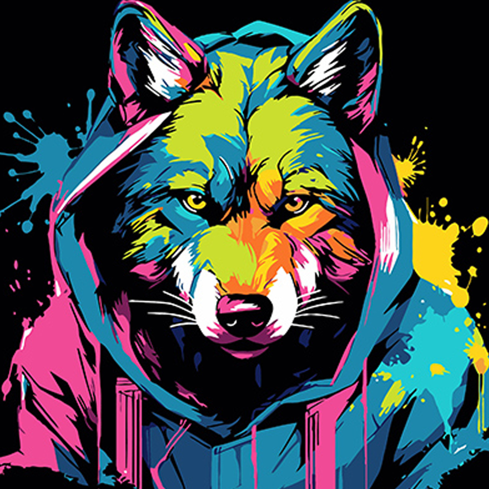 Фото, Видеообзоры картина за номерами strateg преміум яскравий образ вовка на чорному фоні розміром 40х40 см (av4040-54)