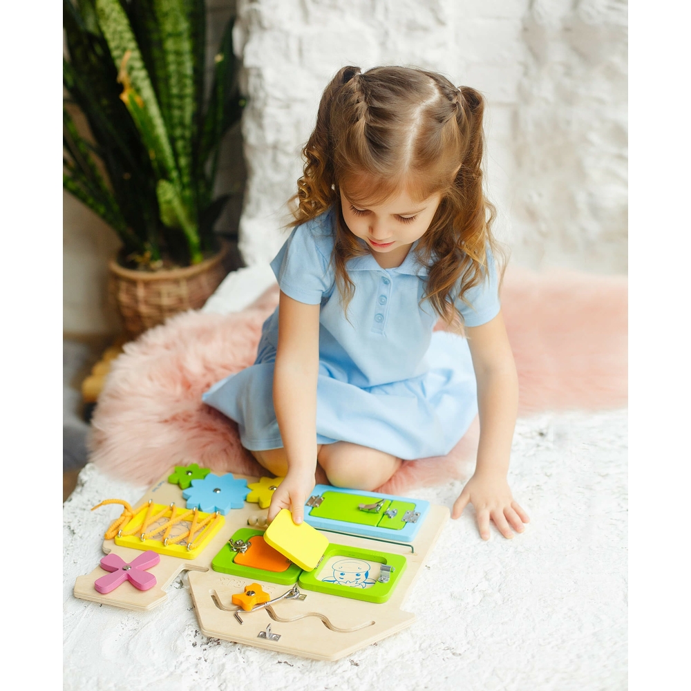 Фото, Видеообзоры бізіборд дерев'яний "будиночок" vladi toys zb3001-02