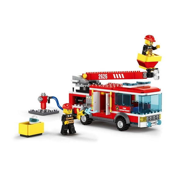Конструктор Пожарная машина с подъемной платформой 275 деталей Wange 2626