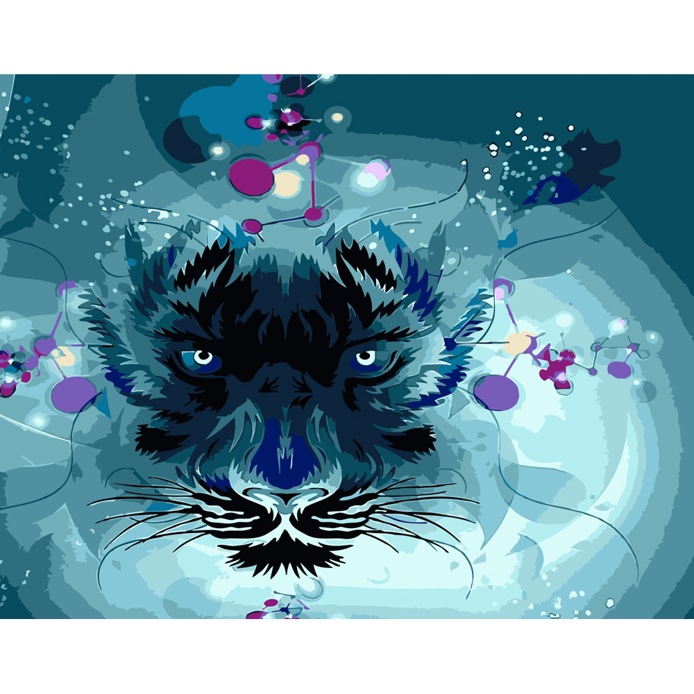 Фото, Відеоогляди картина за номерами strateg преміум містичний тигр розміром 40х50 см (dy129)