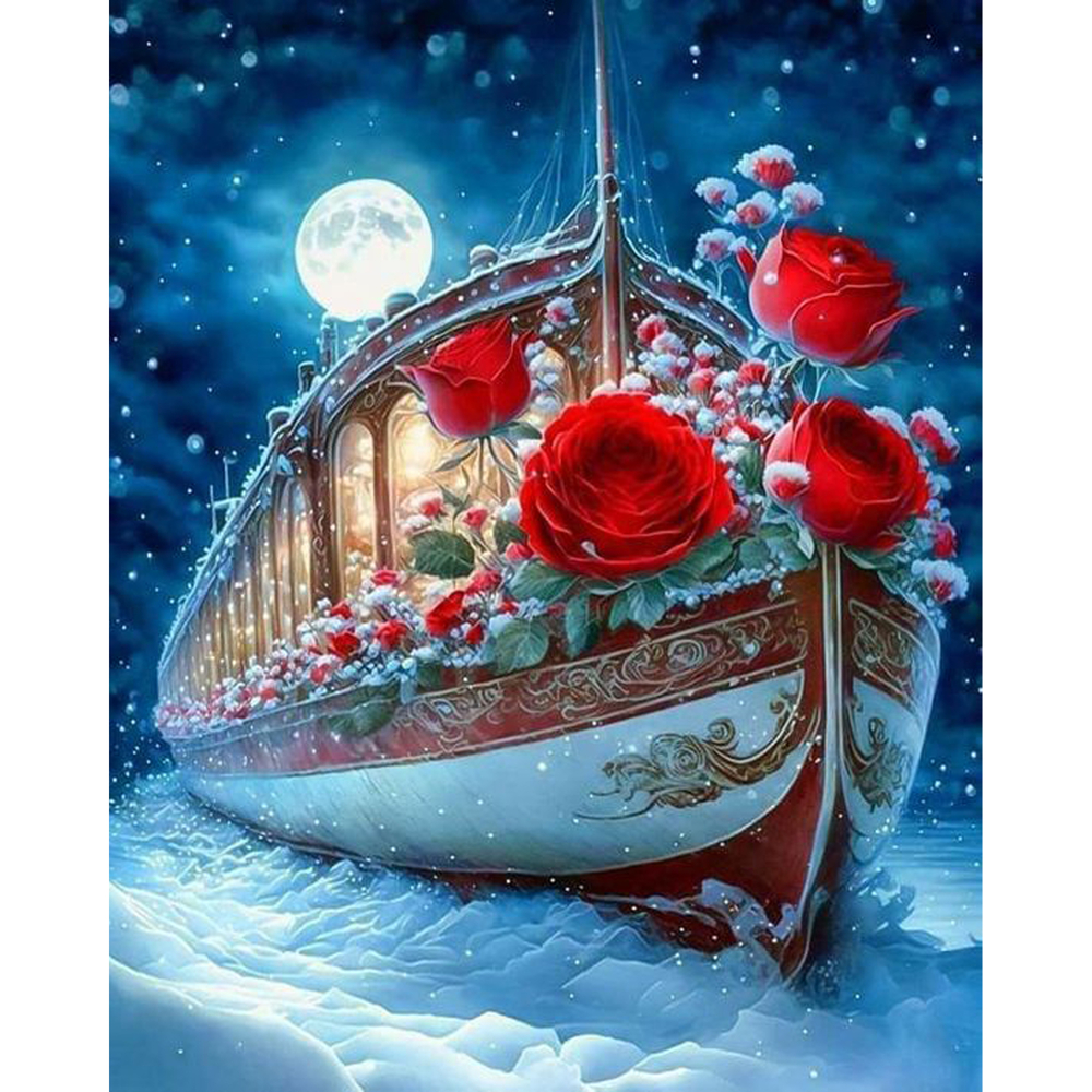 Фото, Відеоогляди алмазна мозаїка strateg преміум романтична подорож розміром 30х40 см (heg87083)