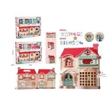 Будиночок КВ99-52 (24/2) звук, підсвічування, ляльки, меблі, в коробці