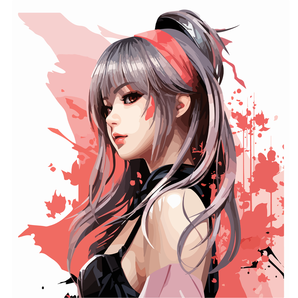 Фото, Відеоогляди алмазна мозаїка strateg преміум аніме витонченність розміром 30х40 см (heg87066)