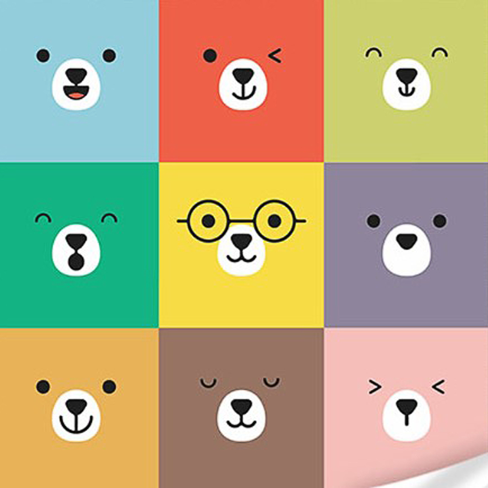 Фото, Відеоогляди картина за номерами strateg преміум дев'ять ведмедиків з лаком та з рівнем розміром 30х30 см (es-0882)