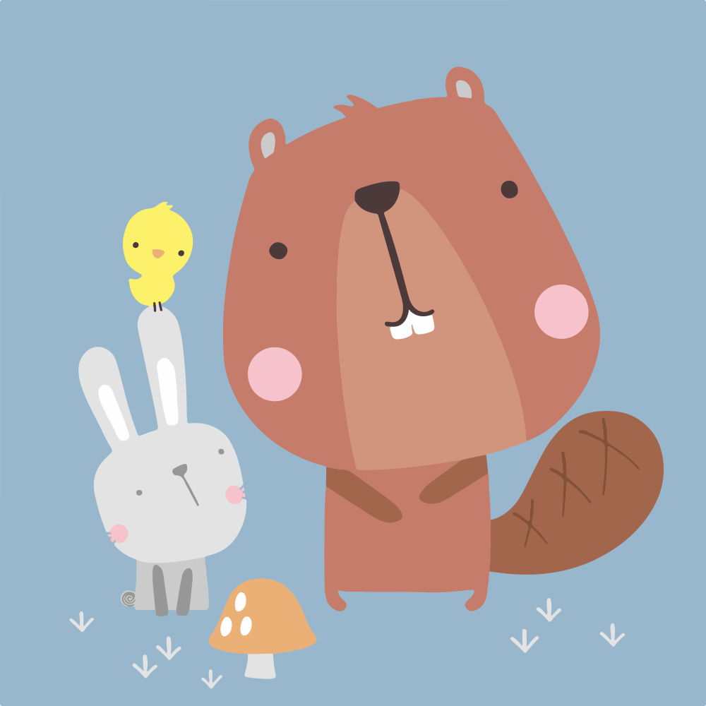 Фото, Видеообзоры картина за номерами strateg преміум бобер з вухастиком з лаком та з рівнем розміром 30х30 см (es-0851)