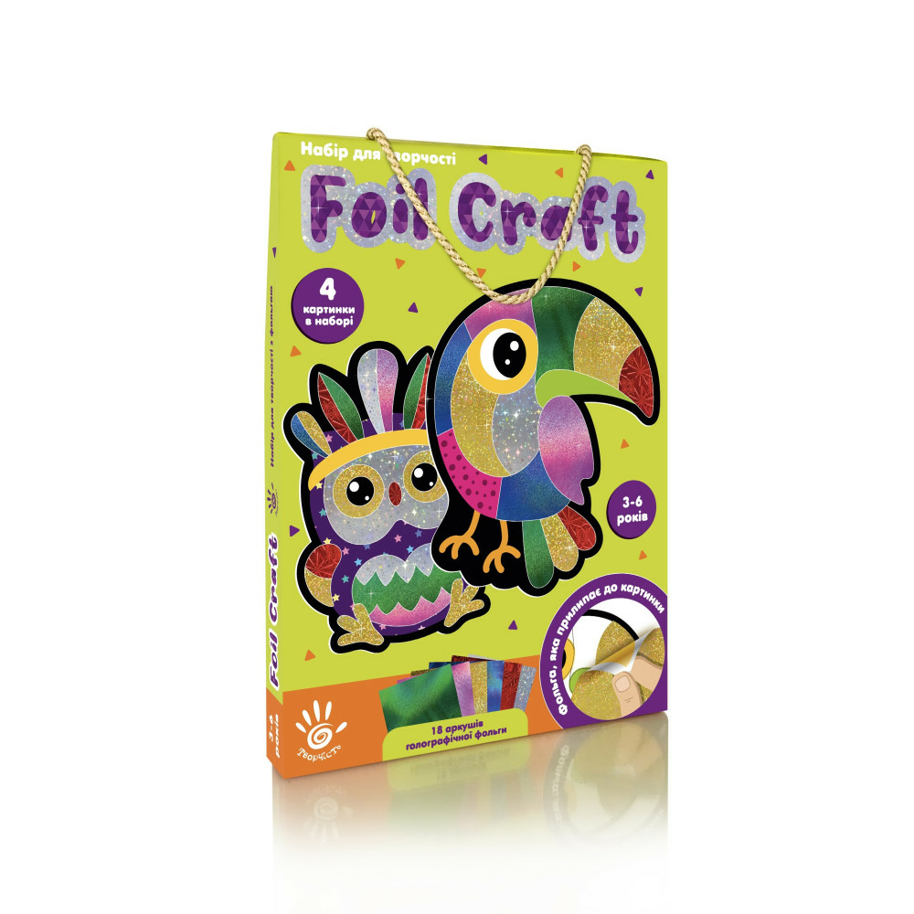 Фото, Відеоогляди набір для творчості з фольгою «foil craft. птахи» vladi toys vt4433-12
