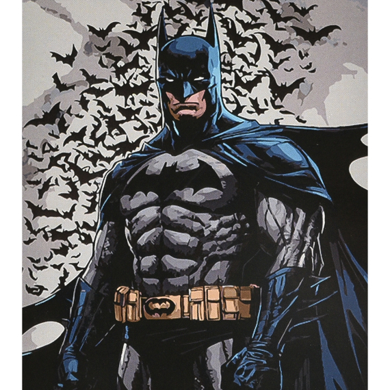 Картина за номерами Strateg ПРЕМІУМ Герой у накидці з лаком та рівнем розміром 40х50 см (VA-4627)