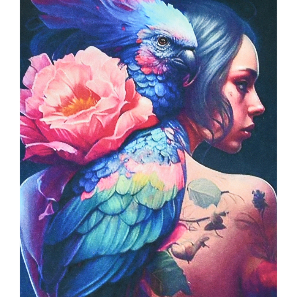 Фото, Видеообзоры алмазна мозаїка strateg преміум жіноча гармонія з природою розміром 40х50 см (sk88224)