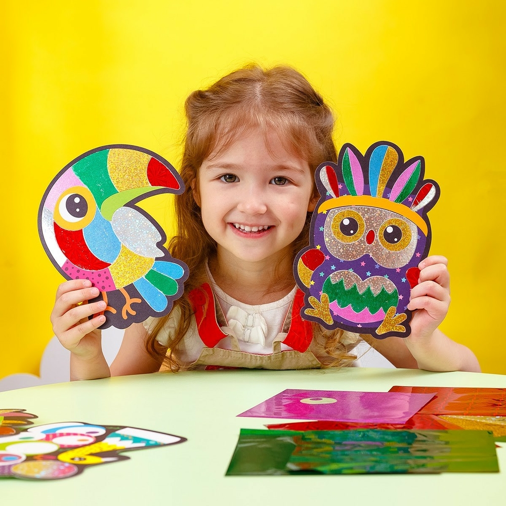 Фото, Відеоогляди набір для творчості з фольгою «foil craft. птахи» vladi toys vt4433-12