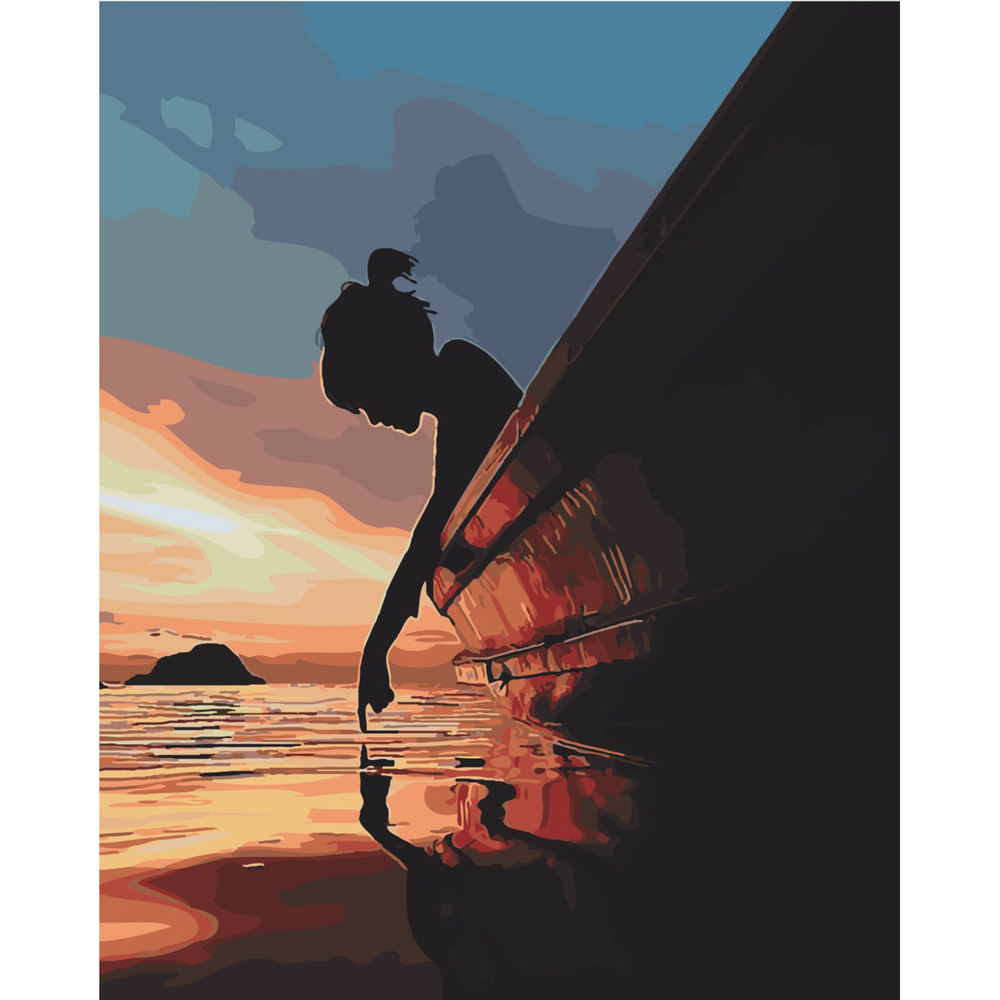 Фото, Відеоогляди картина за номерами strateg преміум доторкнуться до океану з лаком розміром 40х50 см sy6435