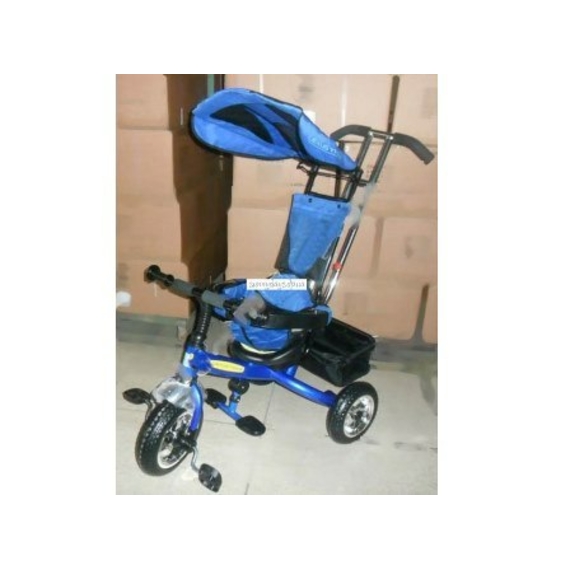 Велосипед триколісний LT-2011 BLUE дах, ручка кор. / 1 /