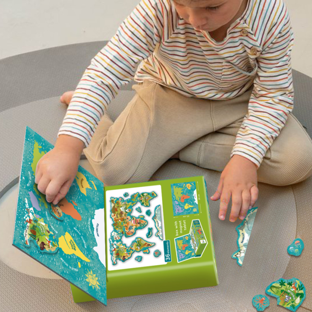 Фото, Відеоогляди розвиваюча гра dodo магнітна мапа світу тварини