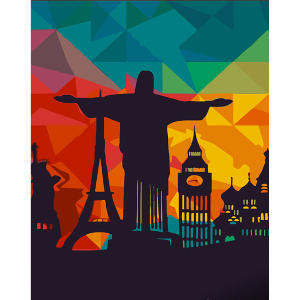 Фото, Видеообзоры картина за номерами strateg преміум пам'ятки з лаком розміром 30х40 см (ss6763)