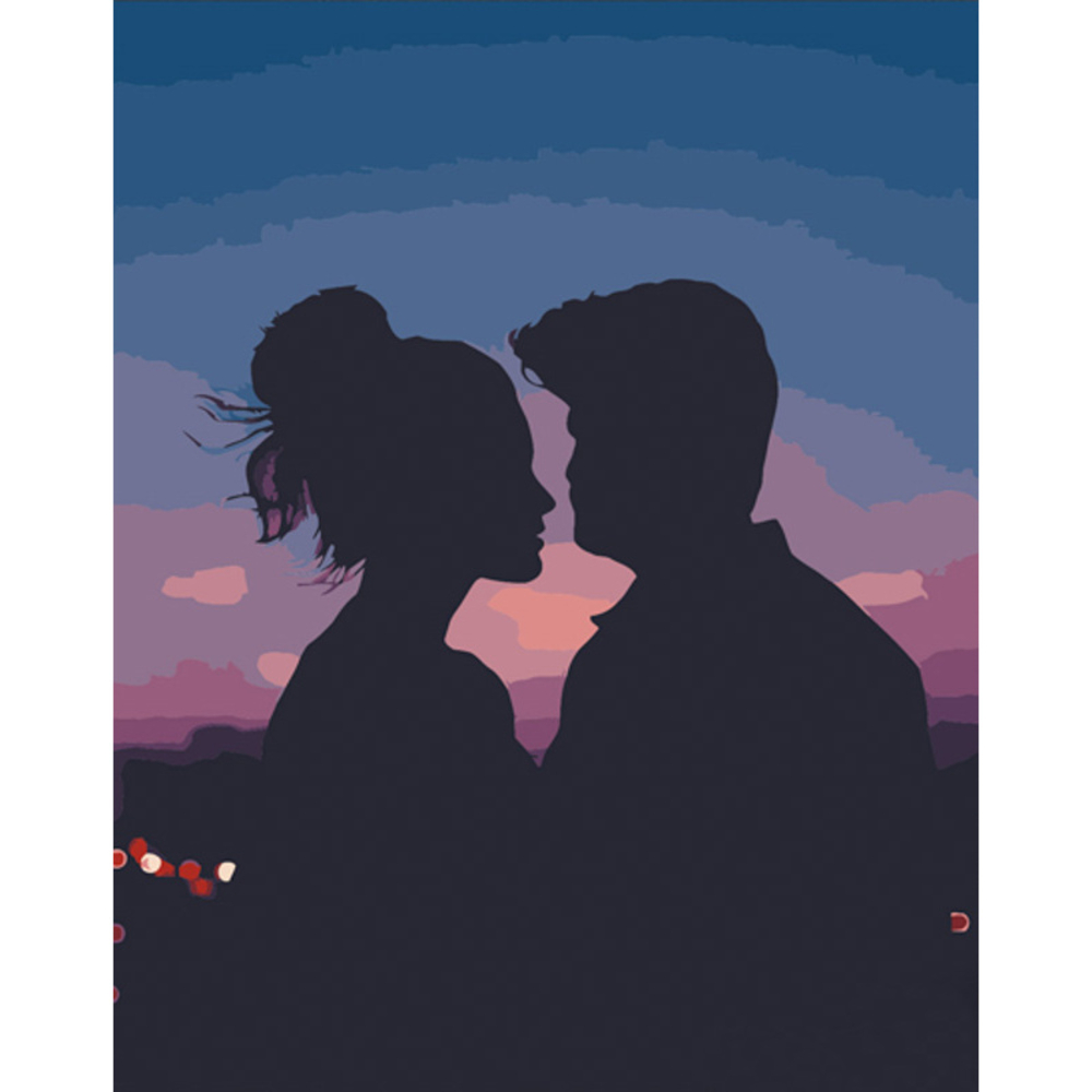 Фото, Видеообзоры картина за номерами strateg преміум тіні кохання розміром 40х50 см (dy321)