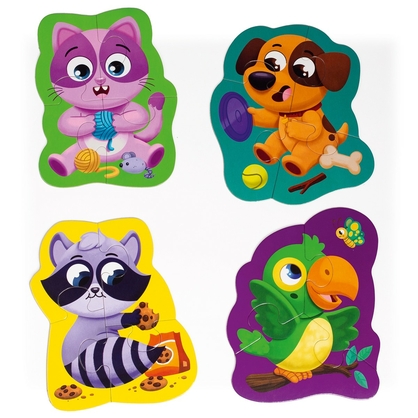 Фото, Відеоогляди пазли максі vladi toys картонні з грою малюк зможе «хатні улюбленці» vt1722-21