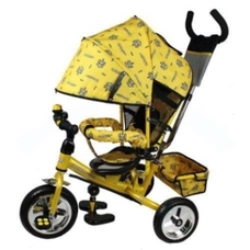 Велосипед М 5363-4 (1шт) EVA Foam, три колеса, колясочний, золотий, посилена подвійна ручка