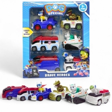 Набір героїв Щенячий патруль з автобусами DT956 6шт