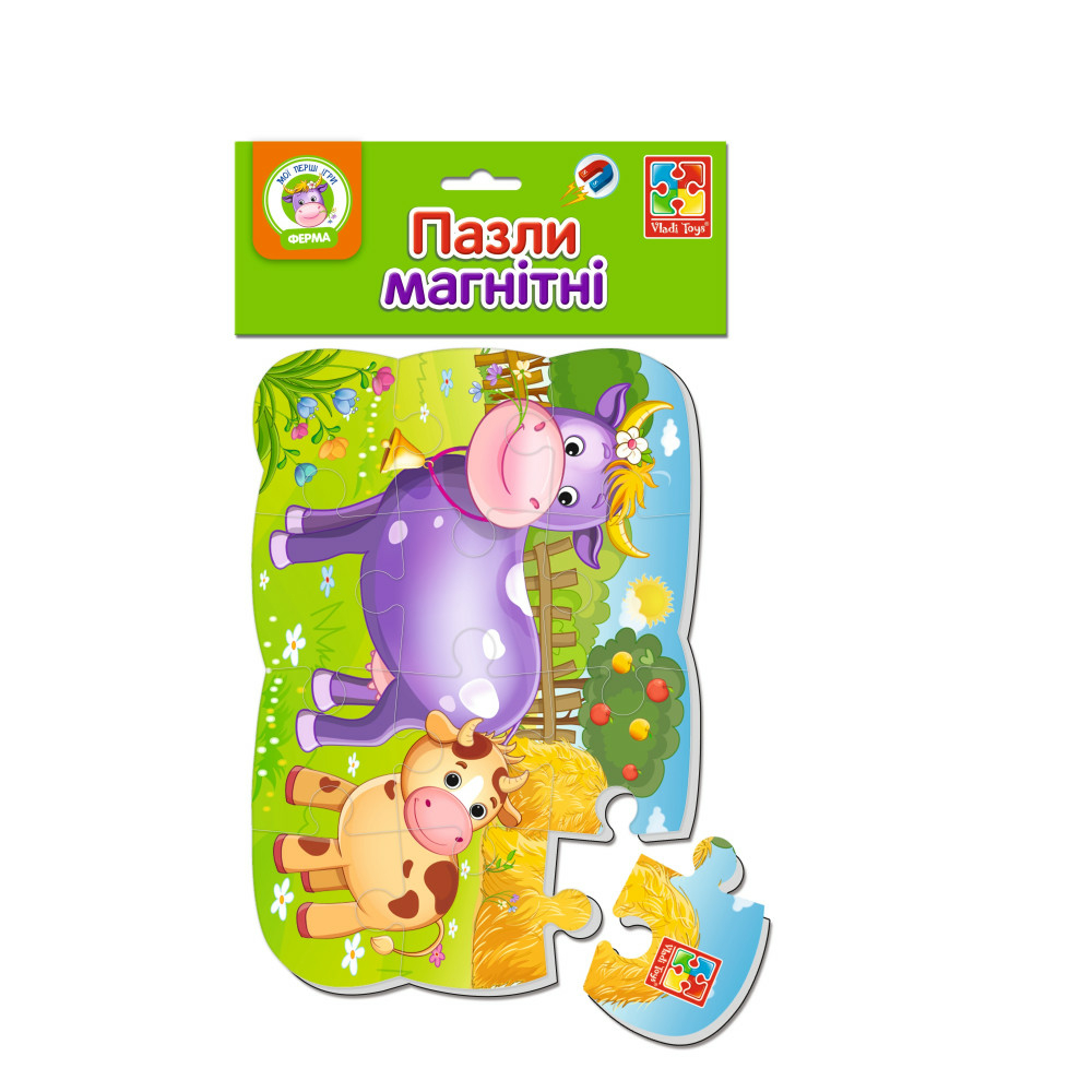 Фото, Відеоогляди пазли на магніті а5 "корова і теля" vt3205-74